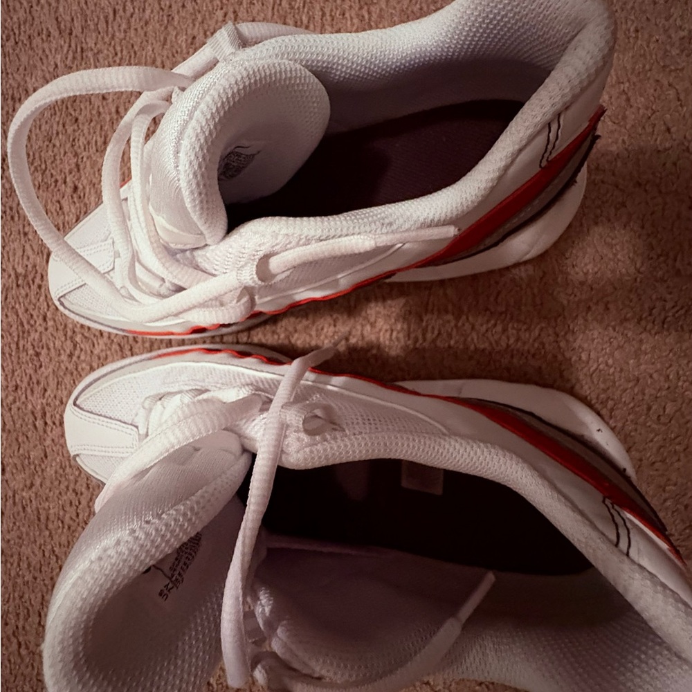 Nike Kids White and Red Sneakers